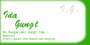 ida gungl business card